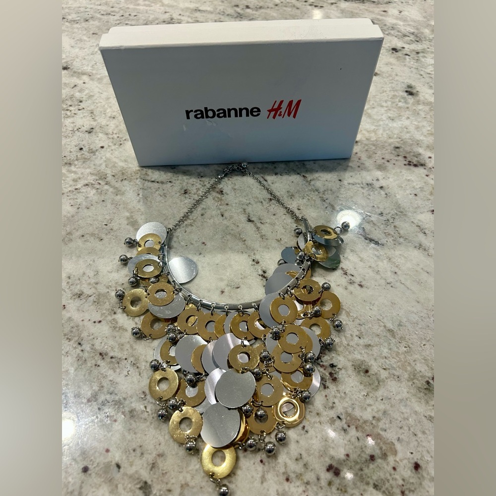 Rabanne x H&M Gold and Silver Disc Necklace